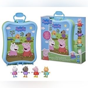 Hasbro Peppa Pigs Adventures Peppa's Carry-Along Friends Case and Four Figures